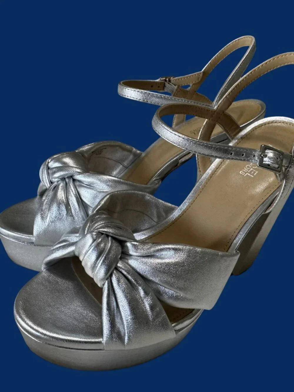 MICHAEL Michael Kors Silver Knot Platform Heels